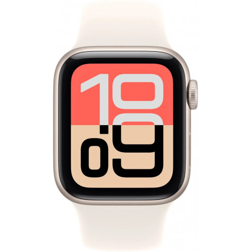 Apple Watch SE 3 40 мм (алюминиевый корпус, звездный свет/звездный свет, спортивный силиконовый ремешок) фото 2