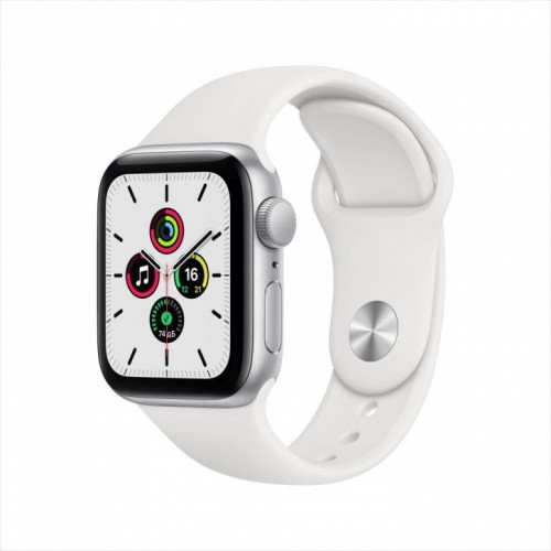 Apple Watch SE 40 мм (алюминий серебристый/белый спортивный)