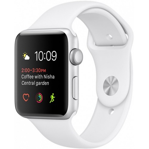 Apple Watch Series 1 42mm Silver with White Sport Band [MNNL2] фото 1