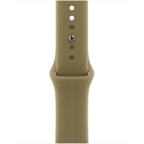 Apple Watch Series 12 42 мм (алюминиевый корпус, темная бронза/оливковый, спортивный силиконовый ремешок S/M) фото 3