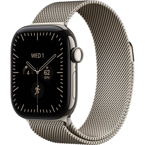 Apple Watch Series 12 LTE 42 мм (титановый корпус, природный/природный, миланский браслет) фото 1