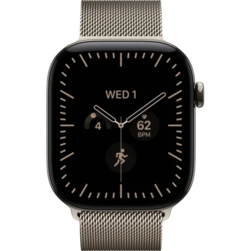 Apple Watch Series 12 LTE 46 мм (титановый корпус, природный/природный, миланский браслет S/M) фото 2