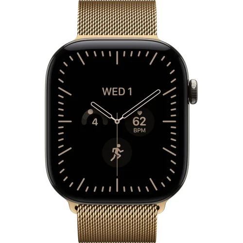 Apple Watch Series 12 LTE 46 мм (титановый корпус, сияющее золото/сияющее золото, миланский браслет) фото 2