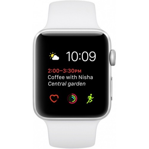 Apple Watch Series 2 38mm Silver with White Sport Band [MNNW2] фото 2