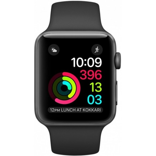 Apple Watch Series 2 38mm Space Gray with Black Sport Band [MP0D2] фото 2
