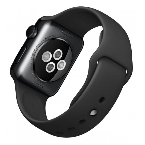 Apple Watch Series 3 LTE 42 мм (сталь черный космос/черный) [MQK92] фото 4