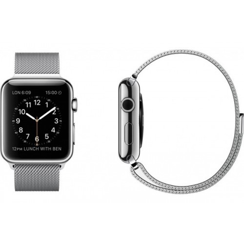 Apple Watch Series 3 LTE 42 мм (сталь/миланский браслет) [MR1J2] фото 3