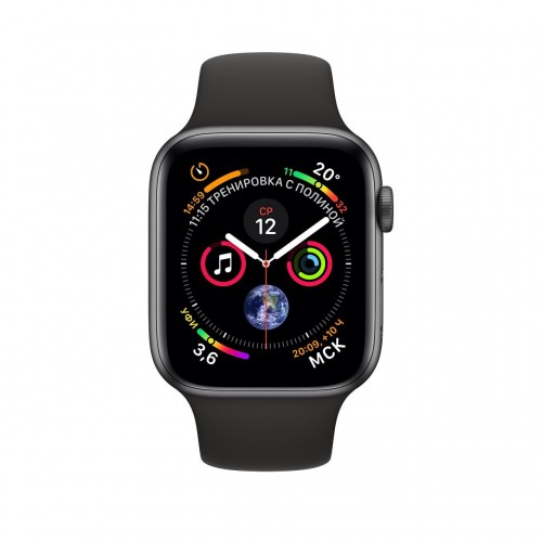 Apple Watch Series 4 44 мм (алюминий серый космос/черный) фото 2