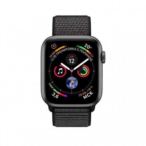 Apple Watch Series 4 44 мм (алюминий серый космос/нейлон черный) фото 2