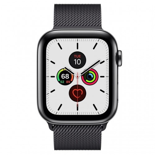 Apple Watch Series 5 LTE 44 мм (сталь черный/миланский черный) фото 2