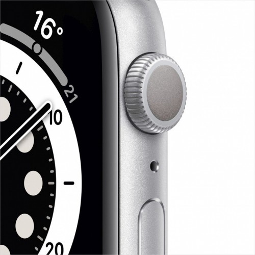 Apple Watch Series 6 44 мм (серебристый алюминий/белый спортивный) фото 2