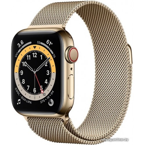 Apple Watch Series 6 LTE 40 мм (сталь золотистый/миланский золотой) фото 1