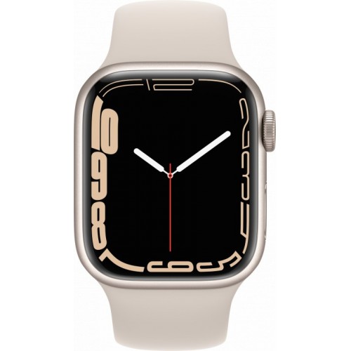 Apple Watch Series 7 45 мм (сияющая звезда/сияющая звезда спортивный) фото 2