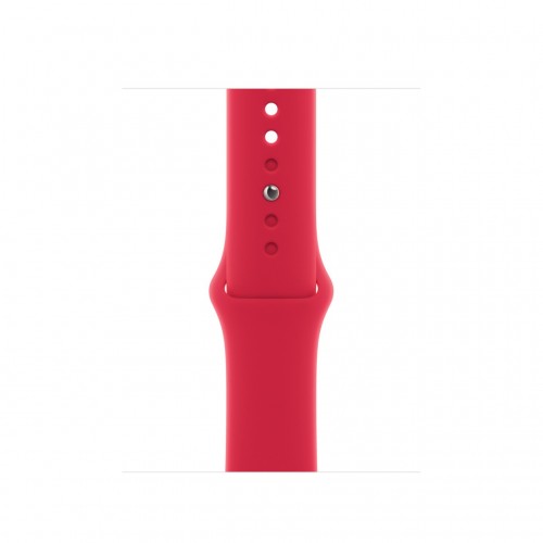 Apple Watch Series 8 41 мм (алюминиевый корпус, полуночный/красный, спортивный силиконовый ремешок) фото 3