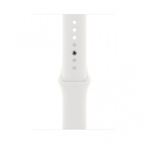 Apple Watch Series 8 45 мм (алюминиевый корпус, полуночный/белый, спортивный силиконовый ремешок) фото 3