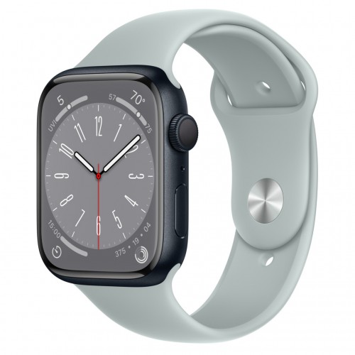 Apple Watch Series 8 45 мм (алюминиевый корпус, полуночный/суккулент, спортивный силиконовый ремешок) фото 1