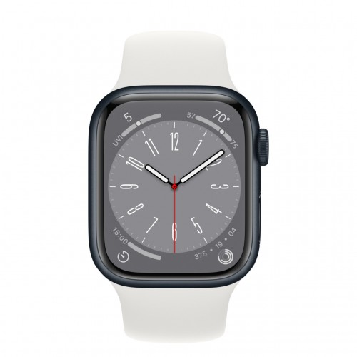 Apple Watch Series 8 LTE 41 мм (алюминиевый корпус, полуночный/белый, спортивный силиконовый ремешок) фото 2