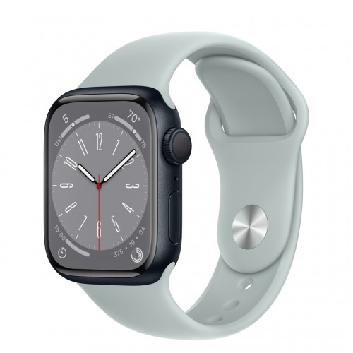 Apple Watch Series 8 LTE 41 мм (алюминиевый корпус, полуночный/суккулент, спортивный силиконовый ремешок)