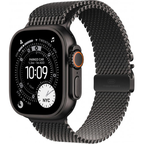 Apple Watch Ultra 3 LTE 49 мм (титановый корпус, черный/черный, миланская петля)