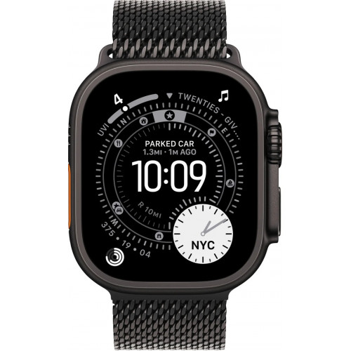Apple Watch Ultra 3 LTE 49 мм (титановый корпус, черный/черный, миланская петля) фото 2