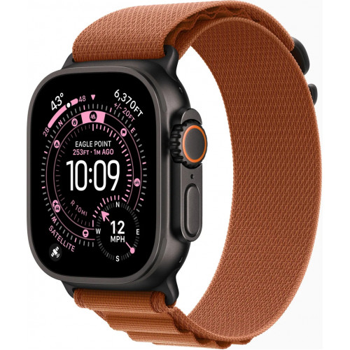 Apple Watch Ultra 3 LTE 49 мм (титановый корпус, черный/терракота, текстильный ремешок)