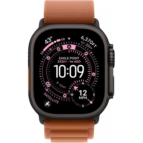 Apple Watch Ultra 3 LTE 49 мм (титановый корпус, черный/терракота, текстильный ремешок) фото 2