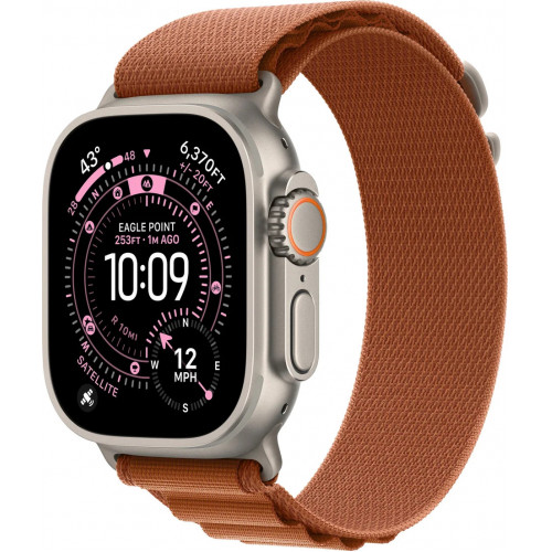 Apple Watch Ultra 3 LTE 49 мм (титановый корпус, природный/терракота, текстильный ремешок)