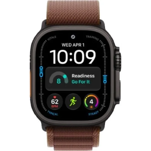 Apple Watch Ultra 4 LTE 49 мм (титановый корпус, черный/бургунди, текстильный ремешок размера S) фото 2