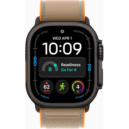 Apple Watch Ultra 4 LTE 49 мм (титановый корпус, черный/песочный, нейлоновый ремешок размера M/L) фото 2