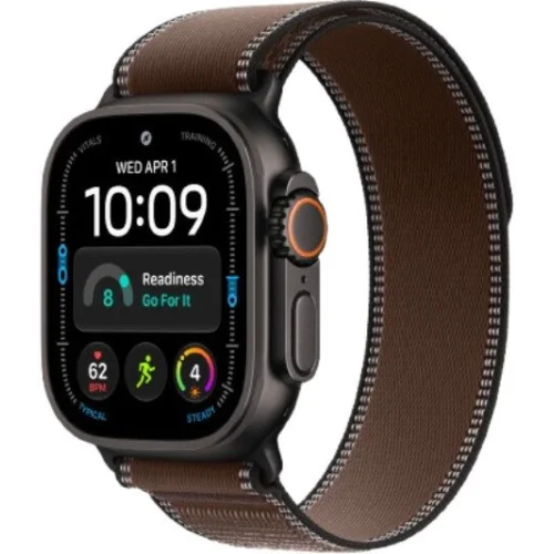 Apple Watch Ultra 4 LTE 49 мм (титановый корпус, черный/темно-коричневый, нейлоновый ремешок размера M/L) фото 1