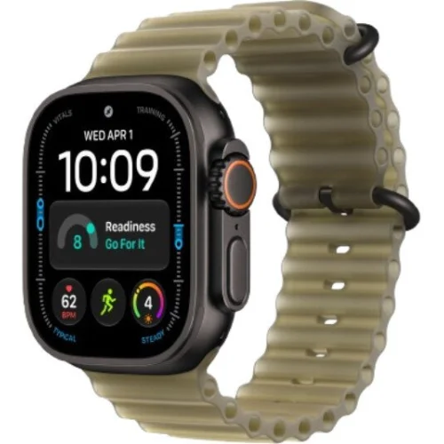 Apple Watch Ultra 4 LTE 49 мм (титановый корпус, черный/зеленый, ремешок из эластомера) фото 1