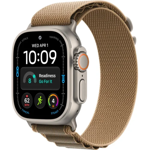 Apple Watch Ultra 4 LTE 49 мм (титановый корпус, природный/песочный, текстильный ремешок размера L) фото 1