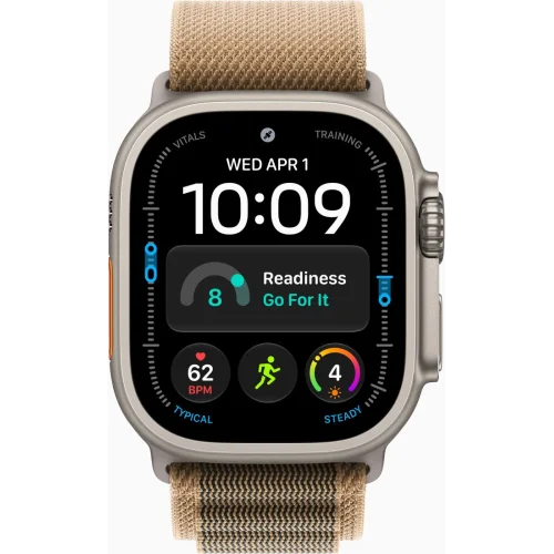 Apple Watch Ultra 4 LTE 49 мм (титановый корпус, природный/песочный, текстильный ремешок размера L) фото 2