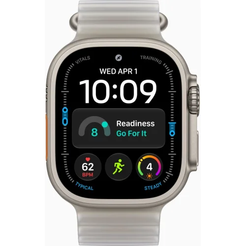 Apple Watch Ultra 4 LTE 49 мм (титановый корпус, природный/серый, ремешок из эластомера) фото 2