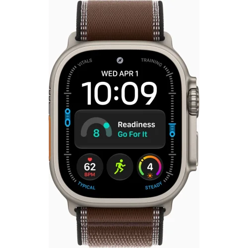 Apple Watch Ultra 4 LTE 49 мм (титановый корпус, природный/темно-коричневый, нейлоновый ремешок размера M/L) фото 2