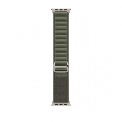 Apple Watch Ultra LTE 49 мм (титановый корпус, титановый/темно-зеленый, текстильный ремешок размера M) фото 3