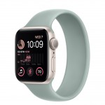 Apple Watch SE 2 40 мм (алюминиевый корпус, звездный свет/суккулент, силиконовый ремешок) фото 1
