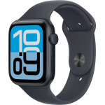 Apple Watch SE 3 44 мм (алюминиевый корпус, полуночный/полуночный, спортивный силиконовый ремешок) фото 1