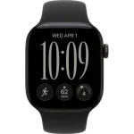 Apple Watch Series 12 42 мм (алюминиевый корпус, черный/черный, спортивный силиконовый ремешок M/L) фото 2