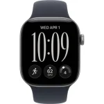 Apple Watch Series 12 42 мм (алюминиевый корпус, серый космос/темно-синий, спортивный силиконовый ремешок S/M) фото 2