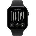 Apple Watch Series 12 46 мм (алюминиевый корпус, черный/черный, спортивный силиконовый ремешок S/M) фото 2