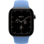 Apple Watch Series 12 LTE 42 мм (титановый корпус, природный/синий, спортивный силиконовый ремешок M/L) фото 2