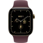 Apple Watch Series 12 LTE 42 мм (титановый корпус, сияющее золото/бургунди, спортивный силиконовый ремешок S/M) фото 2