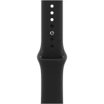 Apple Watch Series 12 LTE 46 мм (титановый корпус, природный/черный, спортивный силиконовый ремешок S/M) фото 3
