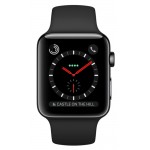 Apple Watch Series 3 LTE 42 мм (сталь черный космос/черный) [MQK92] фото 2
