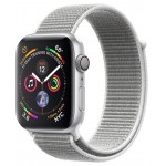 Apple Watch Series 4 40 мм (алюминий серебристый/нейлон белая ракушка) фото 1