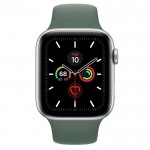 Apple Watch Series 5 44 мм (серебристый алюминий/зеленый спортивный) фото 2
