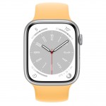 Apple Watch Series 8 45 мм (алюминиевый корпус, серебристый/солнечное сияние, силиконовый ремешок) фото 2
