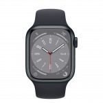 Apple Watch Series 8 LTE 41 мм (алюминиевый корпус, полуночный/полуночный, спортивный силиконовый ремешок) фото 2