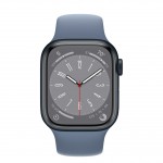 Apple Watch Series 8 LTE 41 мм (алюминиевый корпус, полуночный/сланцево-синий, спортивный силиконовый ремешок) фото 2